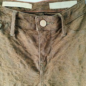 Pilcro+the Letterpress Skinny Jacquard Serif Jeans